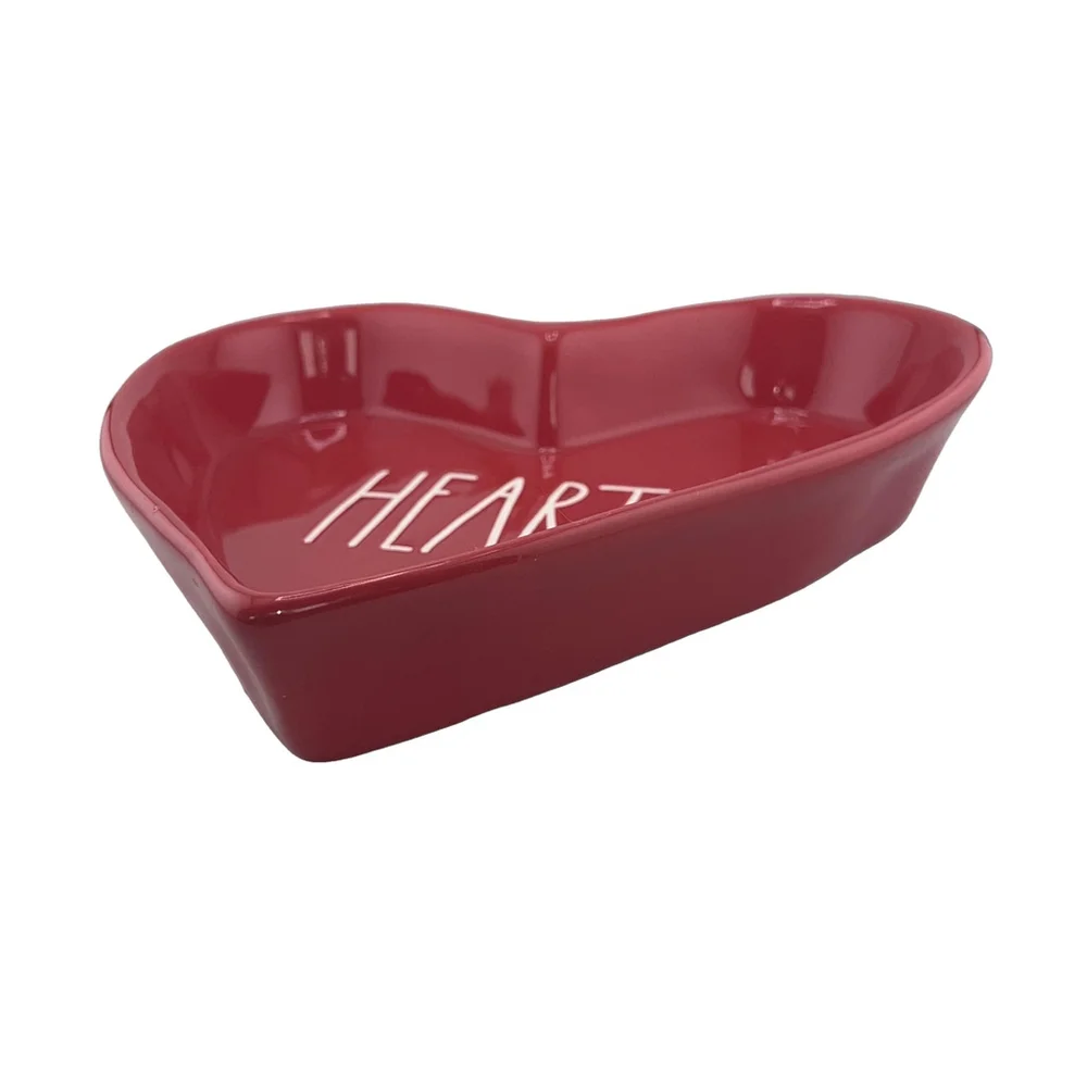 Heart-Shaped Dish, Red